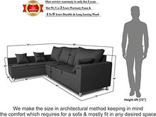 Load image into Gallery viewer, Adorn India Straight Line L Shape Sofa (Left Side Handle)(Dark Grey) - Home Decor Lo