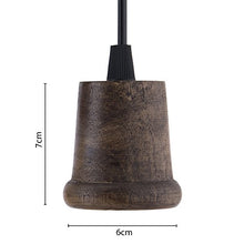 Load image into Gallery viewer, Homesake® Edison Filament Wooden Walnut Taper Bulb Holder, Urban, Retro, Nordic Style, with Fixture, Set of 2