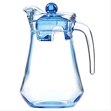 Load image into Gallery viewer, Incrizma Glass jug Pitcher with Lid 1.3 LTR - Blue Color (Blue, 1.3) - Home Decor Lo