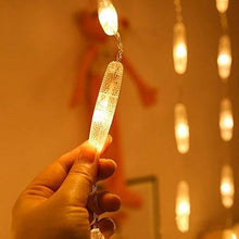 Load image into Gallery viewer, CITRA LED Curtain String Lights 8 Modes Lights for Home,Office, Diwali, Eid & Christmas Decoration (100 led Water Drop, Warm White) - Home Decor Lo