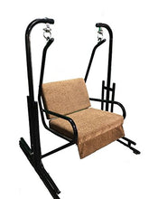 Load image into Gallery viewer, Kaushalendra Swing Chair with Stand for Single Person Iron Cushion Swings Jhula for Indoor use 150 kg Capacity - Home Decor Lo