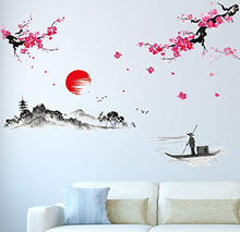 Load image into Gallery viewer, Amazon Brand - Solimo Wall Sticker for Living Room (The Lake & The Mountains, Ideal Size on Wall - 200 cm x 150 cm) - Home Decor Lo
