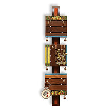 Load image into Gallery viewer, ExclusiveLane Brass, Wood and Colour Madhubani Handpainted Sheesham Wood Home Decorative Keychain Holder Key Hangers Key Stand & Wooden Hanging Key Holder for Wall (Natural Dark Brown) (EL-012-059) - Home Decor Lo