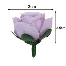 Load image into Gallery viewer, Light Purple : Tinksky 50pcs 3cm Artificial Roses Flower Heads Wedding Decoration (Light Purple) - Home Decor Lo