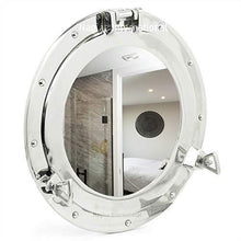 Load image into Gallery viewer, 50cm Porthole Nickel Plated Pristine Wall Mounted Mirror | Nautical Home Decor | Bathroom Decor | Nagina International - Home Decor Lo
