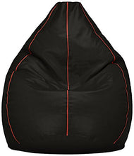 Load image into Gallery viewer, Amazon Brand - Solimo XXXL Bean Bag Cover (Black with Pink Piping) - Home Decor Lo