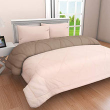 Load image into Gallery viewer, Clasiko Microfibre 300 TC Reversible Comforter (Tempting Taupe & Pretty Peach_King) - Home Decor Lo