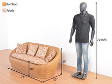 Load image into Gallery viewer, Cane 5-Seater Sofa Set with Cushions: Brown - Home Decor Lo
