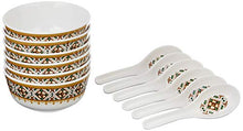 Load image into Gallery viewer, Amazon Brand - Solimo Majestico Set of 6 Melamine soup bowls with spoons (11.5 cm) - Home Decor Lo