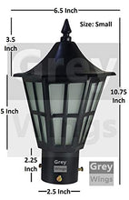 Load image into Gallery viewer, GreyWings Waterproof Outdoor Black Gate/Pillar/Garden Light with LED Bulb (Small, B22) Pack of 2 - Home Decor Lo