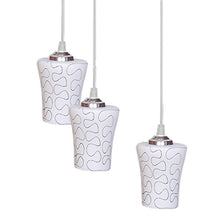 Load image into Gallery viewer, Somil Decorative Pendent Hanging Ceiling Lamp Of Three Designer Glass Shade In One Metal Fitting For Indore Lighting Decoration Compatible With 5 TO 60 Watt LED And Other Type Bulb