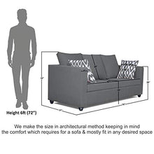 Load image into Gallery viewer, Adorn India Zink Straight Line 3 Seater Sofa (Grey) - Home Decor Lo