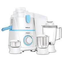Load image into Gallery viewer, Havells Rigo 500 Watt Juicer Mixer Grinder with 3 Jar (White &amp; Light Blue) - Home Decor Lo