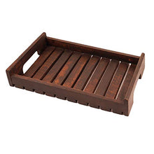 Load image into Gallery viewer, Lasaki Wooden Tray with Handle - Handmade high Wood Tray Platters for Kitchen Serving Tray - Home Decor Lo