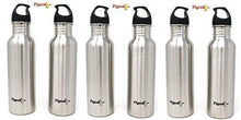 Load image into Gallery viewer, Pigeon Stainless Steel Water Bottle Set, 750ml, Set of 6, Silver - Home Decor Lo
