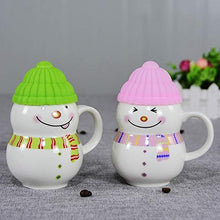 Load image into Gallery viewer, Being Fly® - Ceramic Snowman Mug with Silicon Cap Mug 300 ML Christmas Mug 300 ml ( Multi Color ) - Home Decor Lo