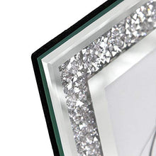 Load image into Gallery viewer, Afuly Glass Picture Frame 8x10 Silver Sparking Photo Frame for Wall Hanging and Tabletop Display - Home Decor Lo