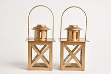 Load image into Gallery viewer, Mokari Gold Hanging Lantern | Tealight Holder | Diwali Decoration & Gifitng Items (Set of 2) - Home Decor Lo