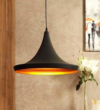 Load image into Gallery viewer, DarkVision Vintage Black Danish Medium Metal Tawa Hanging Light, Pendant Ceiling Light and Lamp (Bulbs Not Provided) - Home Decor Lo