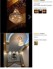 Load image into Gallery viewer, BrightLyts Lyse Decor Crystal Chandelier/Jhoomar Ceiling Hanging Pendant (Large Size/480 mm/48 cm, Gold) - Home Decor Lo