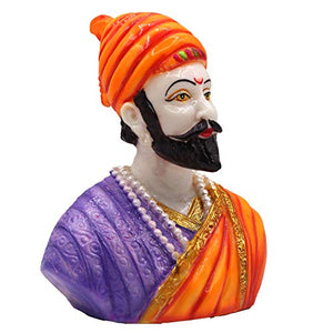 S2S Chatrapati Shivaji Maharaj Idols Handcraft Statue for Car Dashboard, Mandir Murti & Office Sculpture Figurines Decorative Showpiece - Home Decor Lo