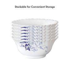 Load image into Gallery viewer, Larah by Borosil Blue Eve Silk Series Opalware Dinner Set, 35 Pieces, White