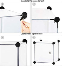 Load image into Gallery viewer, Keshav International Kid's Wardrobe Cabinet 8 Door Storage Organizer Almirah Rack Shelf for Clothes Living Room Bedroom (Black) - Home Decor Lo