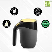 Load image into Gallery viewer, ARTIART Elephant Stainless Steel Grip Pad Suction Mug with Flip Top Lid | Patented Design & Suction Technology (Taiwan) | Vacuum Insulated, Hot & Cold for Tea, Coffee (400 Ml - Black) - Home Decor Lo