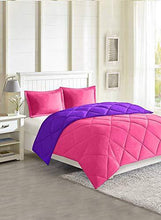 Load image into Gallery viewer, Omoroze Reversible Single Bed Quilt Comforter Blanket -Purple Pink(Soft Microfiber) - Home Decor Lo
