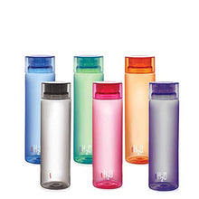Load image into Gallery viewer, Cello H2O Unbreakable Plastic Bottle Set, 1 Litre, Set of 6, Multicolour - Home Decor Lo