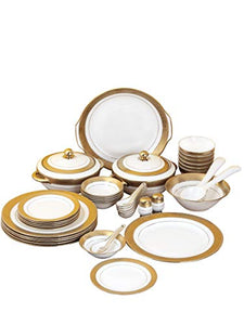 Clay Craft - New Georgian Dinner Set of 40 pieces, Enchanting Gold