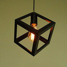 Load image into Gallery viewer, R@DIANT 3 LightPendents Squre Ceiling Lamp (Black){Without Filament Bulb BUT Include LED BUB} - Home Decor Lo