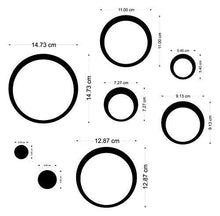 Load image into Gallery viewer, Bikri Kendra - Ring and dots 44 Silver - 3D Acrylic Decorative Mirror Wall Stickers - Home Decor Lo