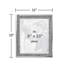 Load image into Gallery viewer, Afuly Glass Picture Frame 8x10 Silver Sparking Photo Frame for Wall Hanging and Tabletop Display - Home Decor Lo