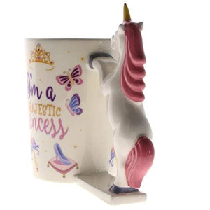 BonZeal 3D Ceramic Majestic Princess Unicorn Horse Mug Coffee Tea Mug 1 Piece 350 ml - Home Decor Lo