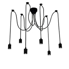 Load image into Gallery viewer, Lixada 6 Arms Each with 1.7 m Wire Antique Classic Adjustable DIY Ceiling Spider Lamp Light E27 Retro Chandelier Pendant for Dining Hall, Bedroom Hotel - Home Decor Lo