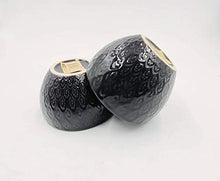 Load image into Gallery viewer, Hanrui Hand Made Peacock Feather Bowl for Rice,Noodle Dessert, Cereal, Salad - 5 Inch -Set of 2 (Color - Black) | Ceramic Bowls in Attractive Design - Home Decor Lo