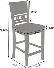 Load image into Gallery viewer, 5-Piece Round Counter Height Set with 1 Dining Table and 4 Chairs