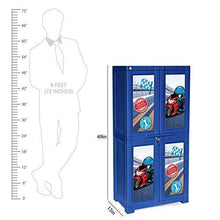 Load image into Gallery viewer, Cello Novelty Big Little Racer Cupboard with 6 Shelves (Matt Finish, Blue) - Home Decor Lo