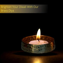 Load image into Gallery viewer, Zafos Brass Bowl Diya Holder- Handmade Tea Light Candle Holder Brass Bowl Set,Kubera Deepam Used As Diwali Gift,Brass Decor,Diyas for Decoration,Vilakku Brass, Free Tea Light, 2.3"x0.75"Inch,Gold,2pc - Home Decor Lo