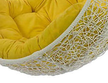 Load image into Gallery viewer, RE ONN Hanging Swing Chair with Cushion for Garden Patio Balcony Outdoor Indoor Colour White - Home Decor Lo