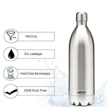 Load image into Gallery viewer, Milton Thermosteel Duo DLX 1800 Stainless Steel Water Bottle, 1.8 Liters, Steel - Home Decor Lo