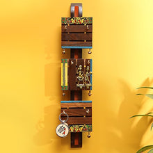 Load image into Gallery viewer, ExclusiveLane Brass, Wood and Colour Madhubani Handpainted Sheesham Wood Home Decorative Keychain Holder Key Hangers Key Stand &amp; Wooden Hanging Key Holder for Wall (Natural Dark Brown) (EL-012-059) - Home Decor Lo