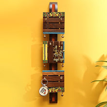 Load image into Gallery viewer, ExclusiveLane Brass, Wood and Colour Madhubani Handpainted Sheesham Wood Home Decorative Keychain Holder Key Hangers Key Stand & Wooden Hanging Key Holder for Wall (Natural Dark Brown) (EL-012-059) - Home Decor Lo