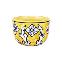Load image into Gallery viewer, KITTENS Ceramic Maggi Bowl Hand Painted in Lemon Yellow - Set of 4 - Home Decor Lo