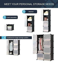 Load image into Gallery viewer, Aastha Enterprise 8 Door Plastic Sheet Wardrobe Storage Rack Closest Organizer for Clothes Kids Living Room Bedroom Small Accessories (Printed Pink) - Home Decor Lo
