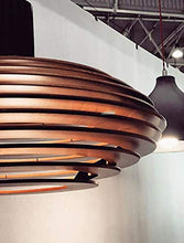 Load image into Gallery viewer, WoodLab Wood Ring Walnut Wood Light Premium Ceiling Hanging Pendant lamp - Home Decor Lo