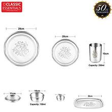 Load image into Gallery viewer, Classic Essentials Glory Stainless Steel Dinner Set, 61-Pieces, Silver - Home Decor Lo