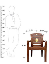 Load image into Gallery viewer, Anmol Moulded Jaguar High Back Chair Strong Structure Build Chair for Home, Garden, Office, Outdoor (Set of 2) Brown - Home Decor Lo
