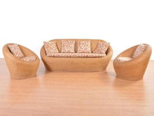 Load image into Gallery viewer, Cane 5-Seater Sofa Set with Cushions: Brown - Home Decor Lo